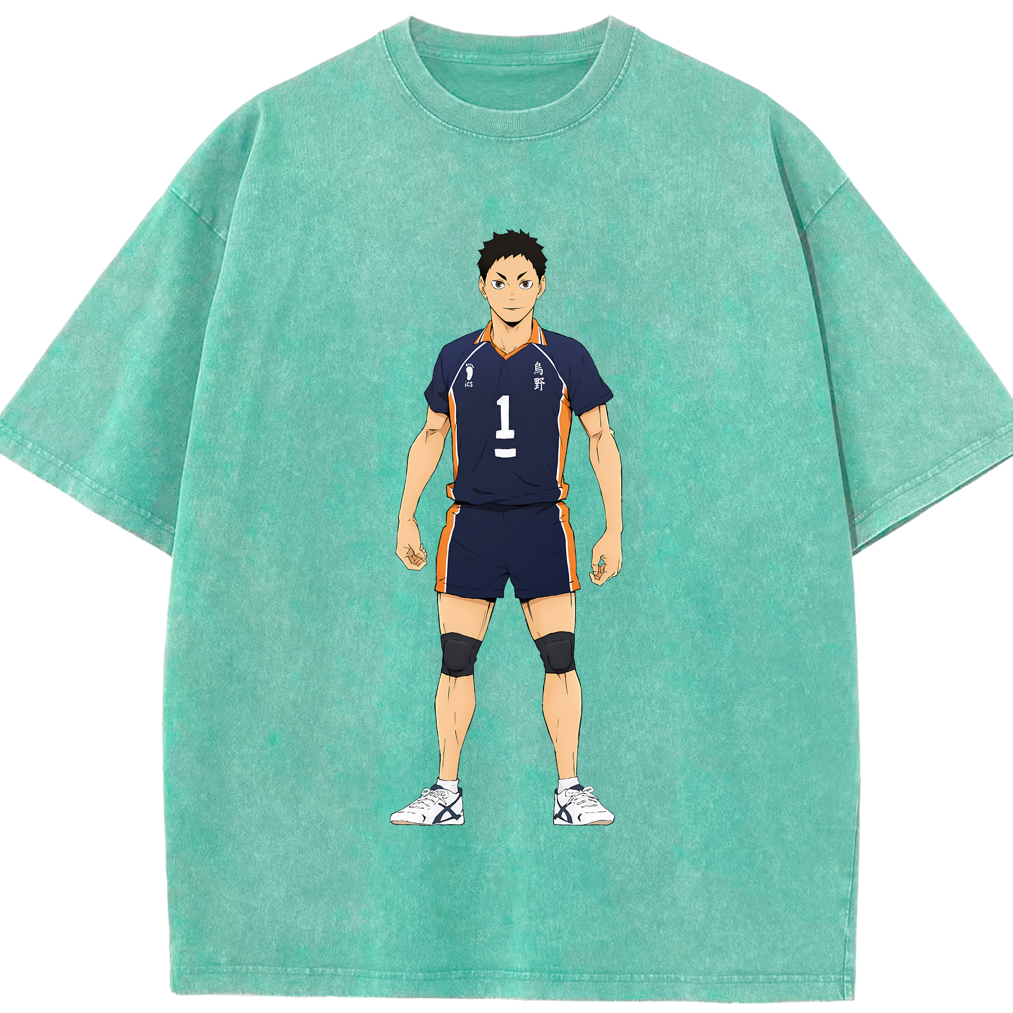 （画像用） ハイキュー!! Haikyu!! 綿100% ヴィンテージ風 半袖Tシャツ（フロントプリント）
